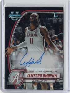 CLIFFORD OMORUYI NCAA 2024-25 Bowman Chrome U Black Wave RC Auto #14 Card - Picture 1 of 2