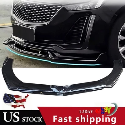 Front Bumper Lip Spoiler Splitter Body Kit For Cadillac XT4 5 00-24 Glossy Black Foto 1 de 4