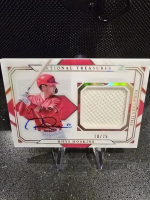 National Treasures Rhys Hoskins Jersey Autograph Card 18/25 - Image 1 of 4
