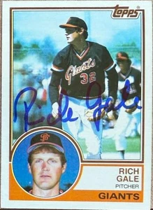 Rich Gale Autographed 1983 Topps #719 - Picture 1 of 1