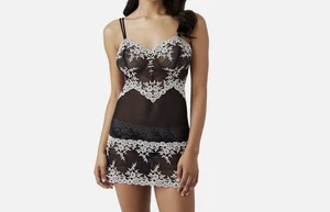 Wacoal Embrace Spitzen Schlupfkleid Mini transparent Negligee Nachthemd sexy Größe S - Bild 1 von 7