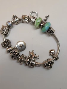 Pandora Charms Bracelet in Sterling Silver 7.5"inch Long - Picture 1 of 8