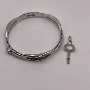 TACORI STERLINGSILBER & 18 KT GOLD OVAL VERSPRECHEN ARMBAND MIT SCHLÜSSEL 6,25 IN 21,2 GR - Bild 1 von 9