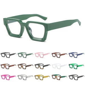 Blue Light Blocking Glasses Fashion Square Glasses Anti-Glare Eye Strain Glasses - Picture 1 of 23