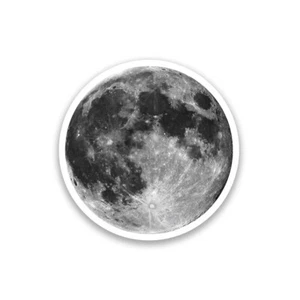 Vollmond Vinyl Aufkleber 3" breit - enthält zwei Aufkleber - Bild 1 von 1