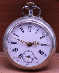 UNION HORLOGERE 6j MEN'S POCKET WATCH 49.2mm RUNS (IU) - Picture 1 of 4