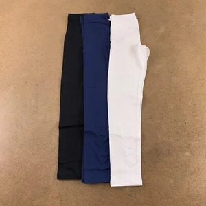 Old avy Girls Medium (8) Black Blue White Built-In Tough Leggings 3-Pack NWT - Picture 1 of 10