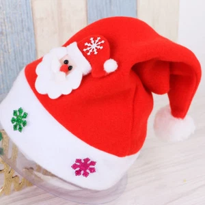 Cappelli di Babbo Natale Buon Natale Festa Cappellino Natalizio con Paillettes Luminose - Foto 1 di 6