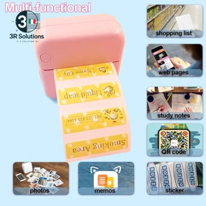 Tragbarer Thermodrucker Bluetooth 203dpi Etiketten Memo USB Wiederaufladbar - Bild 1 von 36