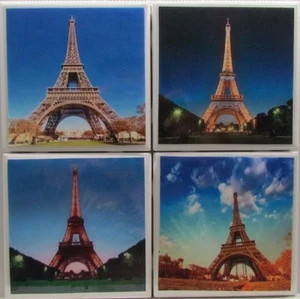 Posavasos de azulejos de cerámica - París - Juego de 4 - (Compra 2 juegos - Consigue 1 juego gratis) 1 A - Imagen 1 de 7