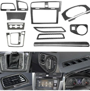 15X For VW Golf 7 GTI MK7 14-19 Carbon Fiber Interior Dashboard Cover Right-hand - Picture 1 of 1