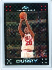 🏀 JAMESON CURRY 2007-08 TOPPS CHROME BLACK XFRACTOR REFRACTOR RC # 50 BULLS 🔥