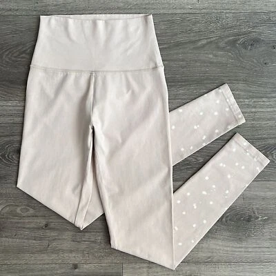 Aerie OFFLINE OG Legging XS Beige & White Spotted Hem High Rise NEW - Image 1 of 4
