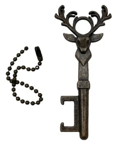 Schlüsselanhänger Flaschenöffner Hirsch Hirsch Öffner Kopf Retro Exquisit Mann Vater - Bild 1 von 6