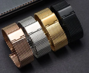 Clasp Stainless Steel Metal Mesh Milanese Bracelet Watch Band Strap - Picture 1 of 5