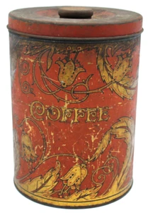 Antique 1920's TINDECO Sunlite 9" Coffee Tin Litho Roasters Bin Rare Original Co - Picture 1 of 7