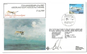 25/7/1979 UK GB Cover - RAF FF 5 - HANDSIGNED - Airplane Flight Across of Chann - Picture 1 of 2