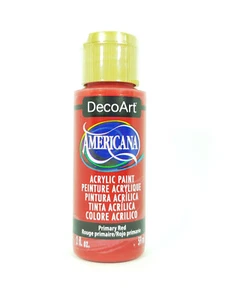 DecoArt Americana vernice acrilica 59ml vari colori DA199 Primary Red - Foto 1 di 1