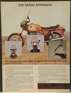 1979 Saeng Handlebar Mounted Fairings Print Ad BMW 900 - Picture 1 of 1