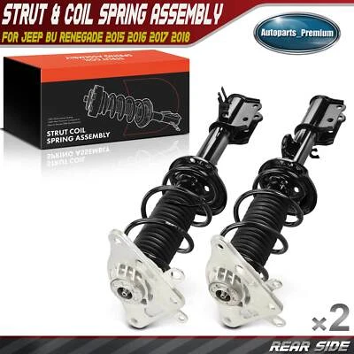 Conjunto de resorte helicoidal y puntal de suspensión trasera de 2 piezas para Jeep BU Renegade 15-18 tracción delantera Foto 1 de 4