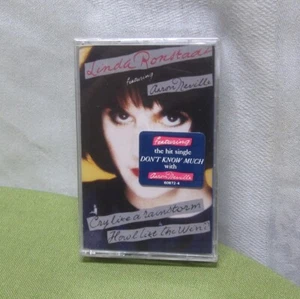 LINDA RONSTANDT Cry Like A Rainstorm 1989 cassette tape Aaron Neville pop NWT - Picture 1 of 2