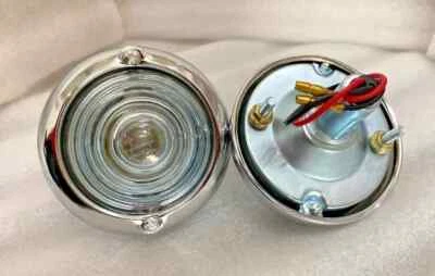 Luces de vidrio transparente indicador señal de giro de estacionamiento Willys CJ3b CJ3 CJ5 Ford Jeeps Foto 1 de 4