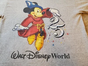 WALT DISNEY WORLD 25 Medium T Shirt MICKEY MOUSE Vintage MADE IN USA 90s - Picture 1 of 4