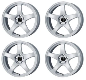 Set of 4 ENKEI Genuine PF05 18x8.5 +45 5x100 W from Japan - Picture 1 of 7