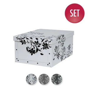 3 Stück XXL Deko Karton Geschenkkarton Karton Box Schachtel Barock Motive - Bild 1 von 3