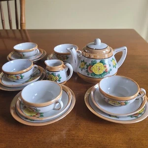 Vintage Lusterware Child's Children's Tea Set Dishes Japan 17 Pieces - Picture 1 of 24