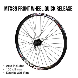 Dual Layer MTX39 Rim Quick Release Front Wheel 100x9MM MTB Ebike 26" 27.5" 29" - Picture 1 of 5