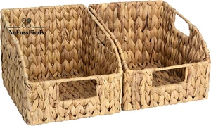 Storage Baskets for Organizing, Wicker Baskets with Built-In Handles, Handwoven - Picture 1 of 12