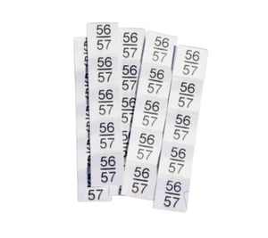 25 selbstklebende Textiletiketten Größe 56/57 - Bild 1 von 1