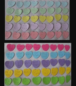 Posten 40 Stück GESPRÄCH HERZEN Papier Stücke Konfetti Säure Lignin Kostenlose Sie wählen - Bild 1 von 12