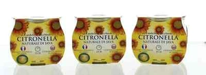 3PK Outdoor Garden Citronella Glass Jar Candle Insects Mosquitos Fly Repellent - Picture 1 of 3