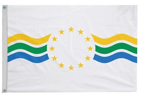 Bandera de Los Ríos con Ojales - Hecha a mano en el Reino Unido - Imagen 1 de 8