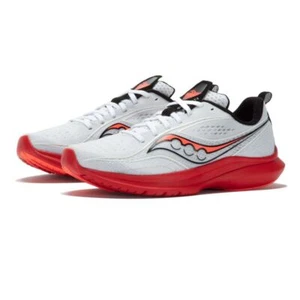 Saucony Kinvara 13 scarpe da ginnastica uomo stringate UK 7 sneakers bianco nero arancione - Foto 1 di 7