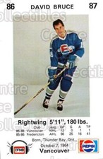 1986-87 Fredericton Express #3 David Bruce