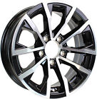 2-Pack Aluminum Trailer Wheels 15X5 15 X 5 5 Lug 4.5 Center Edge Black Rim