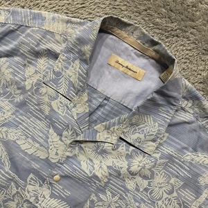 Tommy Bahama Mens Blue Short Sleeve Floral Camp Shirt  100% Cotton  Size XXL - Picture 1 of 7