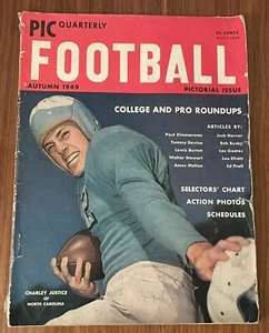 Pic Quarterly Football Magazine Pictorial Issue (Autumn, 1949) Charley Justice - Picture 1 of 3