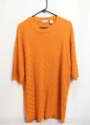 Bachrach Mens Orange Silk/Cotton Long Sleeve Sweater  XXL - Image 1 of 4