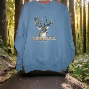 BOWHUNTERS FESTIVAL PENNSYLVANIA VINTAGE 1997 MENS CREWNECK SWEATSHIRT SIZE MED - Picture 1 of 3