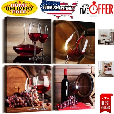 Ready-to-Hang Kitchen Wall Art - 4-Piece Giclee Canvas Set in Matte Finish - Image 1 of 4