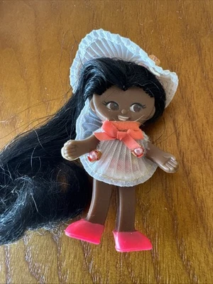 "Mini muñeca vintage plana 3"" negra afroamericana ideal"  Foto 1 de 4