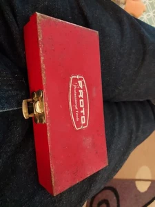 Vintage Proto Professional 15 Assorted Socket Set 3/8" Drive in Metal Box - Bild 1 von 14