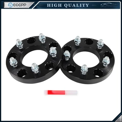 2 Pcs 1" 5x5.5 to 5x5 Conversion Wheel Adapters 1/2"x20 For Ford Dodge to Jeep - Image 1 of 4