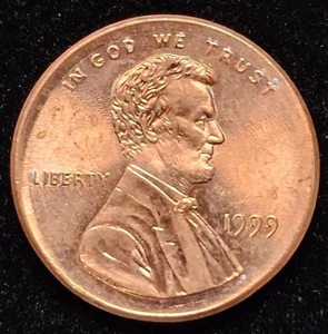 1999 Broad Struck Lincoln Memorial Cent MINT ERROR BROADSTRUCK - Picture 1 of 2
