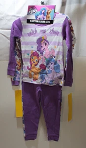 My Little Pony 4-piece pajama set Girls 2T 100% cotton Watch me shine LS/Pants - Picture 1 of 4