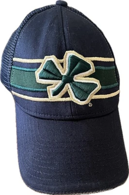 Zephyr Notre Dame Fighting Irish Shamrock Trucker Hat Snapback Mesh NavyGreen OS - Image 1 of 4